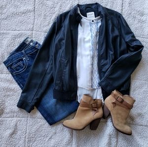 Old Navy Black Moto jacket Medium